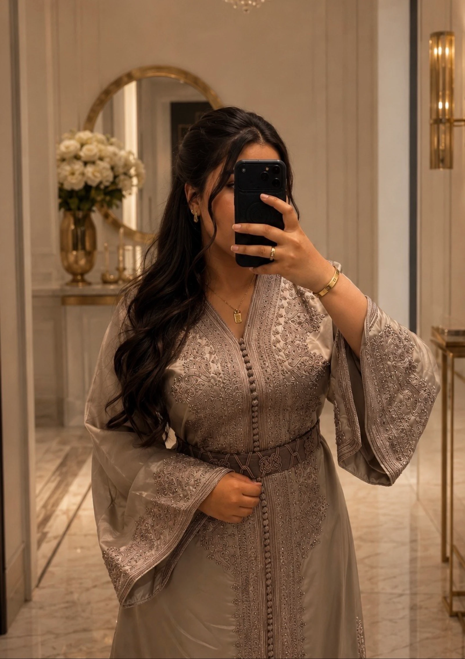 Caftan avec ceinture 
